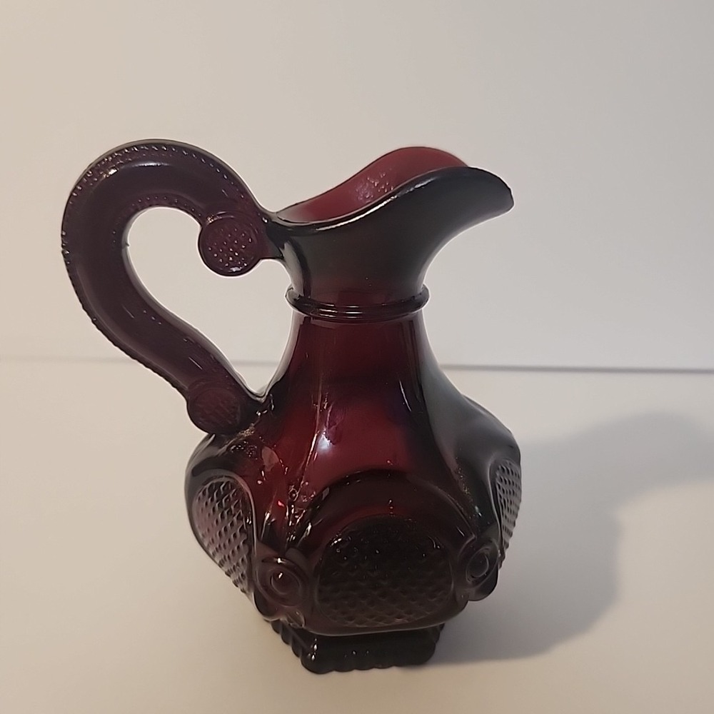 Vintage Avon Cape Cod Ruby Red Glass Cruet‎ Missing Stopper AS IS